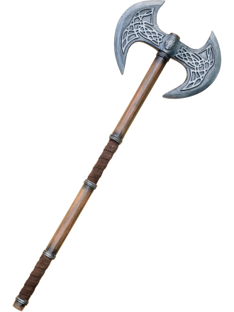 Rion LARP Axt Zweihand Trollfelsen gedreht